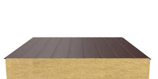 Стеновая сэндвич-панель (минеральная вата) 180 мм х 1190 мм (Накатка)