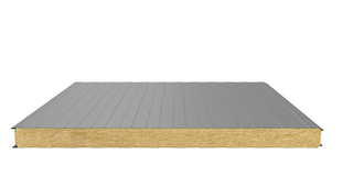 Стеновая сэндвич-панель (минеральная вата) 80 мм х 1190 мм (Трапеция)