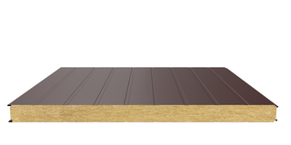 Стеновая сэндвич-панель (минеральная вата) 80 мм х 1000 мм (Накатка)