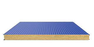 Стеновая сэндвич-панель (минеральная вата) 80 мм х 1190 мм (Волна)