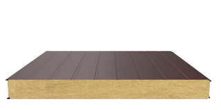 Стеновая сэндвич-панель (минеральная вата) 120 мм х 1000 мм (Накатка)